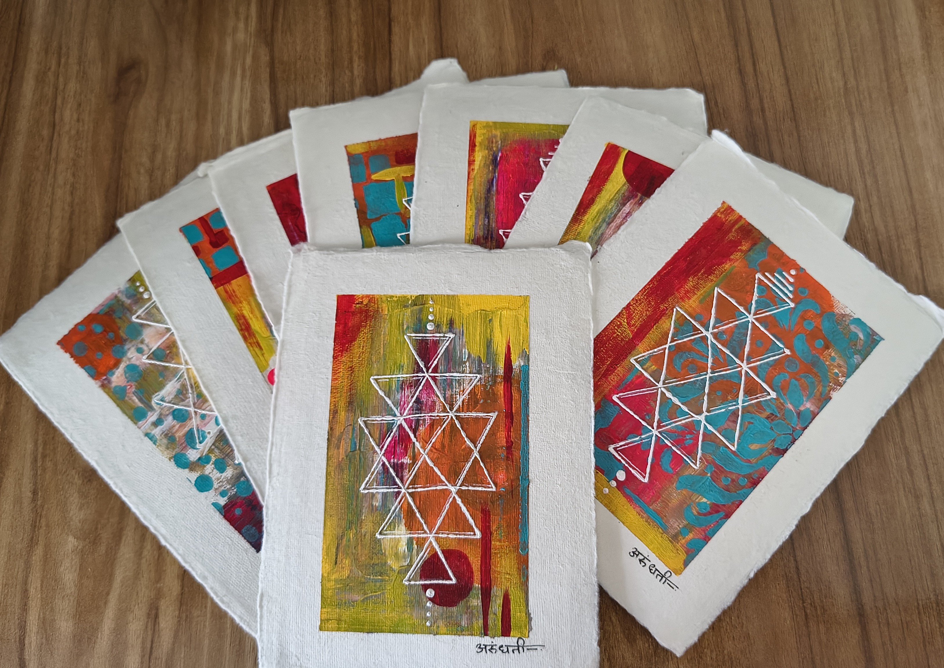 Kuber Yantra: Original Intuitive Art on Handmade Paper
